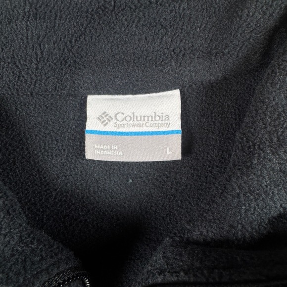 Columbia Benton Springs Fleece Jacket Womens Large Black Full Zip Outdoor Hiking - Picture 4 of 9
